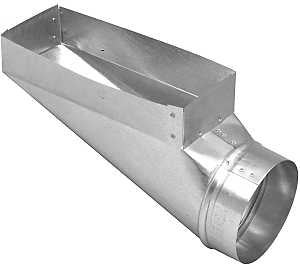 Imperial GV0667 Wall Register Boot, 4 in L, 10 in W, 6 in H, Galvanized