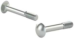 Reliable CBZ141L Carriage Bolt, 1/4-20 Thread, Coarse Thread, 1 in OAL, Steel, Zinc, A Grade