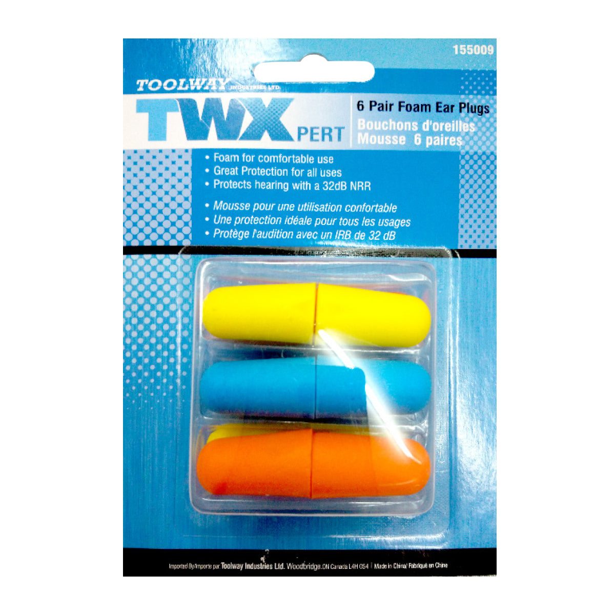 6 Pair Foam Earplugs