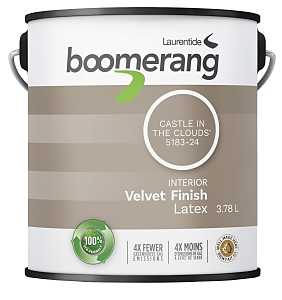 Boomerang Recycled 5183 Series 5183-24L19 Interior Paint, Velvet, Castle In The Cloud, 3.78 L, 40 sq-m Coverage Area