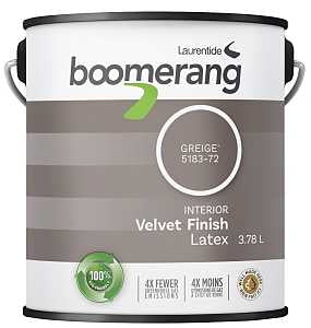 Boomerang 5183 Series 5183-72L19 Interior Paint, Velvet, Extra Beige, 3.78 L, 40 sq-m Coverage Area