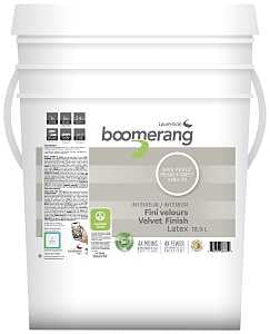 Boomerang 5183 Series 5183-70L34 Interior Paint, Velvet, Pearly Gray, 18.9 L Pail, 40 sq-m Coverage Area