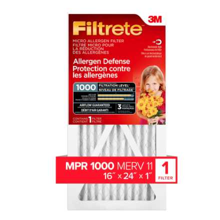 3M Allergen Defense (Red Label) Furnace Filter 14x20x1