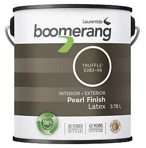 Boomerang Recycled 5383 Series 5383-49L19 Interior Paint, Eggshell, Truffle, 1 gal, 430 sq-ft Coverage Area