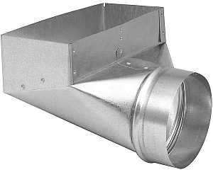 Imperial GV0626-C Wall Register Angle Boot, 9 in L, 10 in W, 8 in H, 90 deg Angle, 30 ga Gauge, Steel, Galvanized