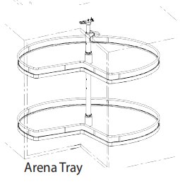 Golden Cabinetry Base Lazy Susan Trays BLS36 Arena Tray