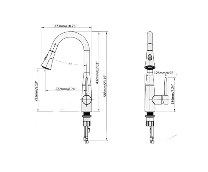 Kodaen Davison Kitchen Faucet F23113MBN
