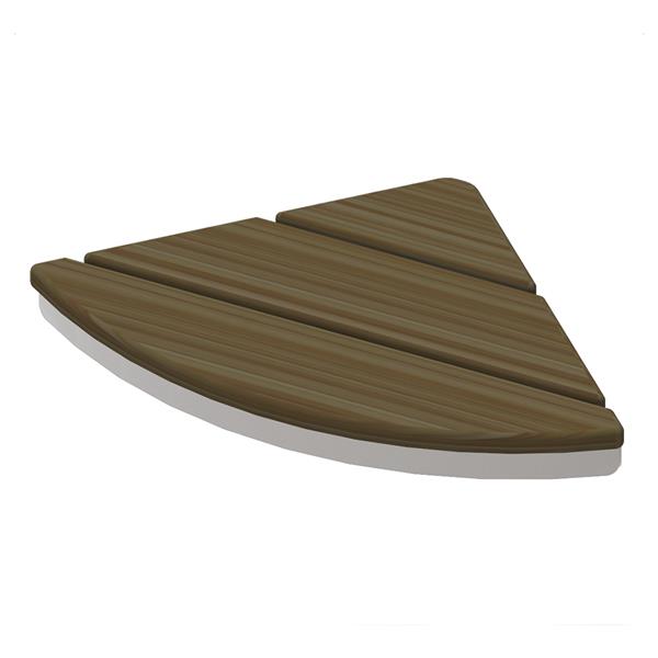 Invisia Corner Seat Brushed Steel/Ash Stain