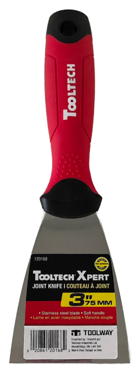 Toolway ToolTech Xpert Putty Knife 3in (75mm) SS Blade Soft Handle