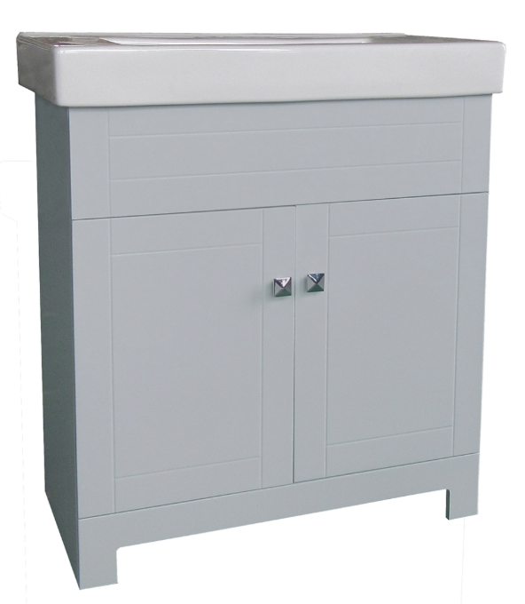 Toolway Vanity and Ceramic Top 2-Door 30x15.5x31.5in Grey