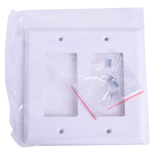 2 Gang Decora Plate White