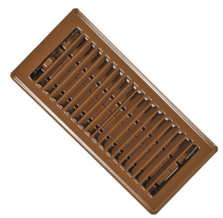 Toolway Floor Register Steel 4 x 10in Brown