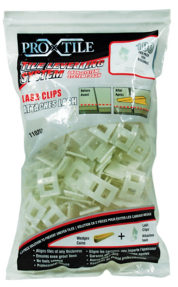 Toolway Lash Tile Levelling Clips Curved Base, 100pc
