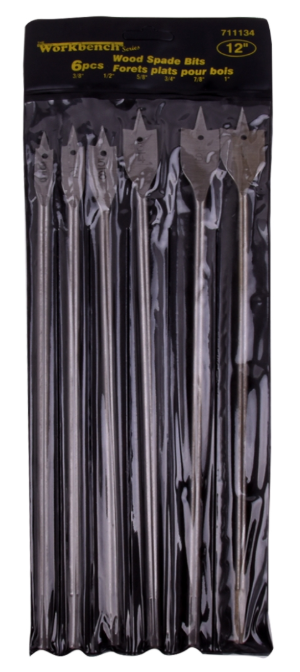 Toolway 6PC Drill Bits Wood Boring 12in Set