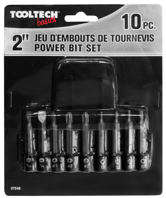 Toolway 2" Power Drill Bits With Holder, 10pc