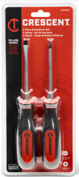Crescent 2PC Dual Material Screwdriver Set