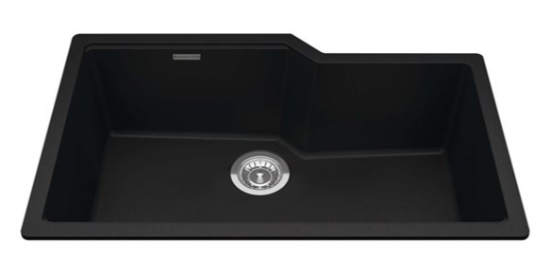 Kindred Black Granite Top Mount Single Sink