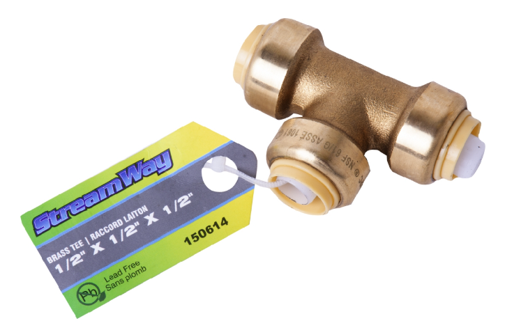 Shark Bite Push Fit Tee 1/2" x 1/2" x 1/2" Lead Free