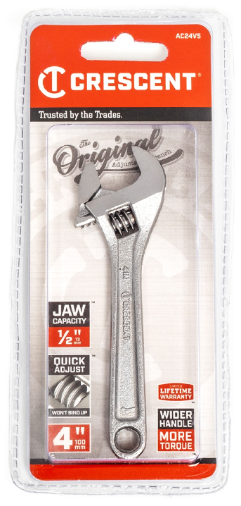 Crescent Adjustable Wrench 4in Carded