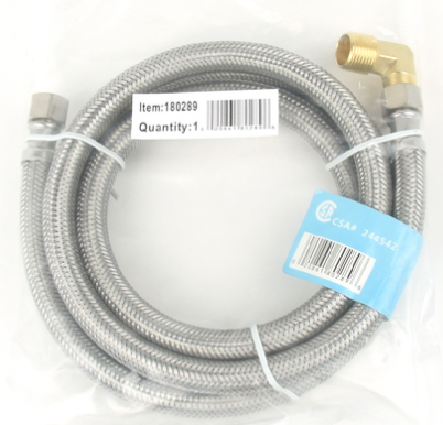Flex Hose SS 3/8" comp x 3/8" MIP - 60" Dishwasher