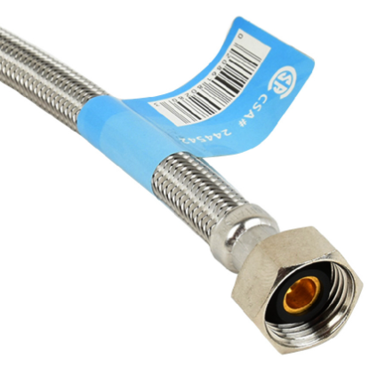 Flex Hose SS 3/8" Comp x 1/2" FIP - 16" Faucet