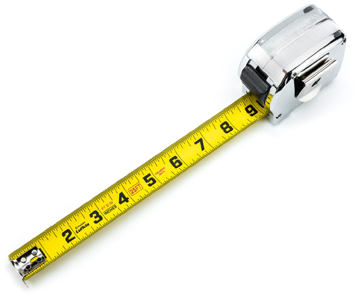Crescent Lufkin 1-1/8in x 35' Chrome Case Yellow Clad Tape Measure
