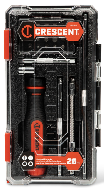 Crescent 26PC Ratcheting Bit Driver Set