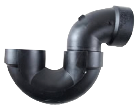 ABS P-Trap with C/Out with Union 1 1/2"