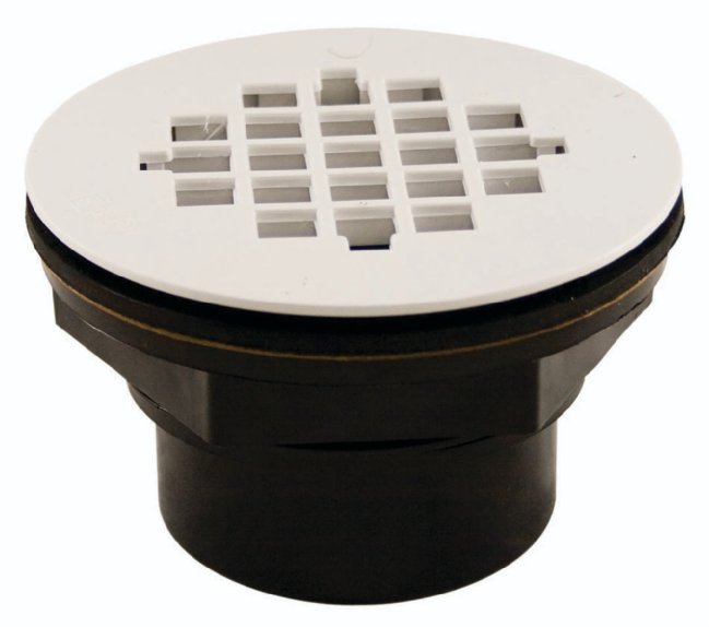 2" White Shower Drain ABS 3133-105