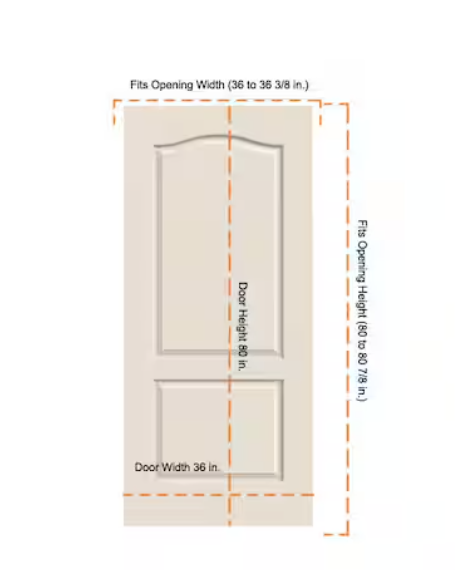 Doorsmith Camden 36x80 Right Hand Interior Door