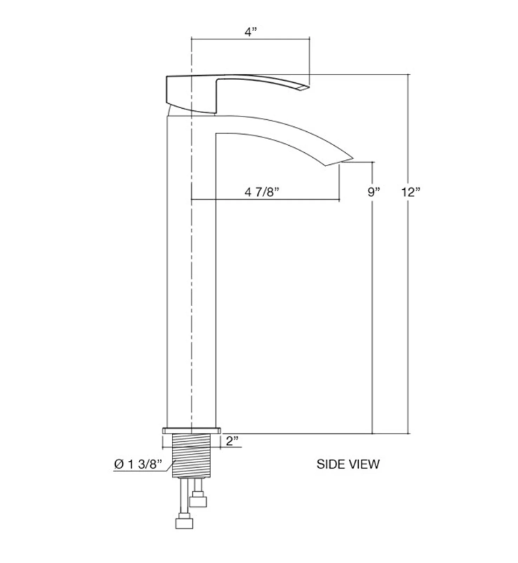 Kodaen Satro Single Hole 12" Vanity Faucet F11T103CP