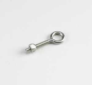 Onward 2106XBC Series Eye Bolt with Nut, 2 in OAL, 1/4 in Dia Eye, 80 lb Working Load, Steel, Zinc