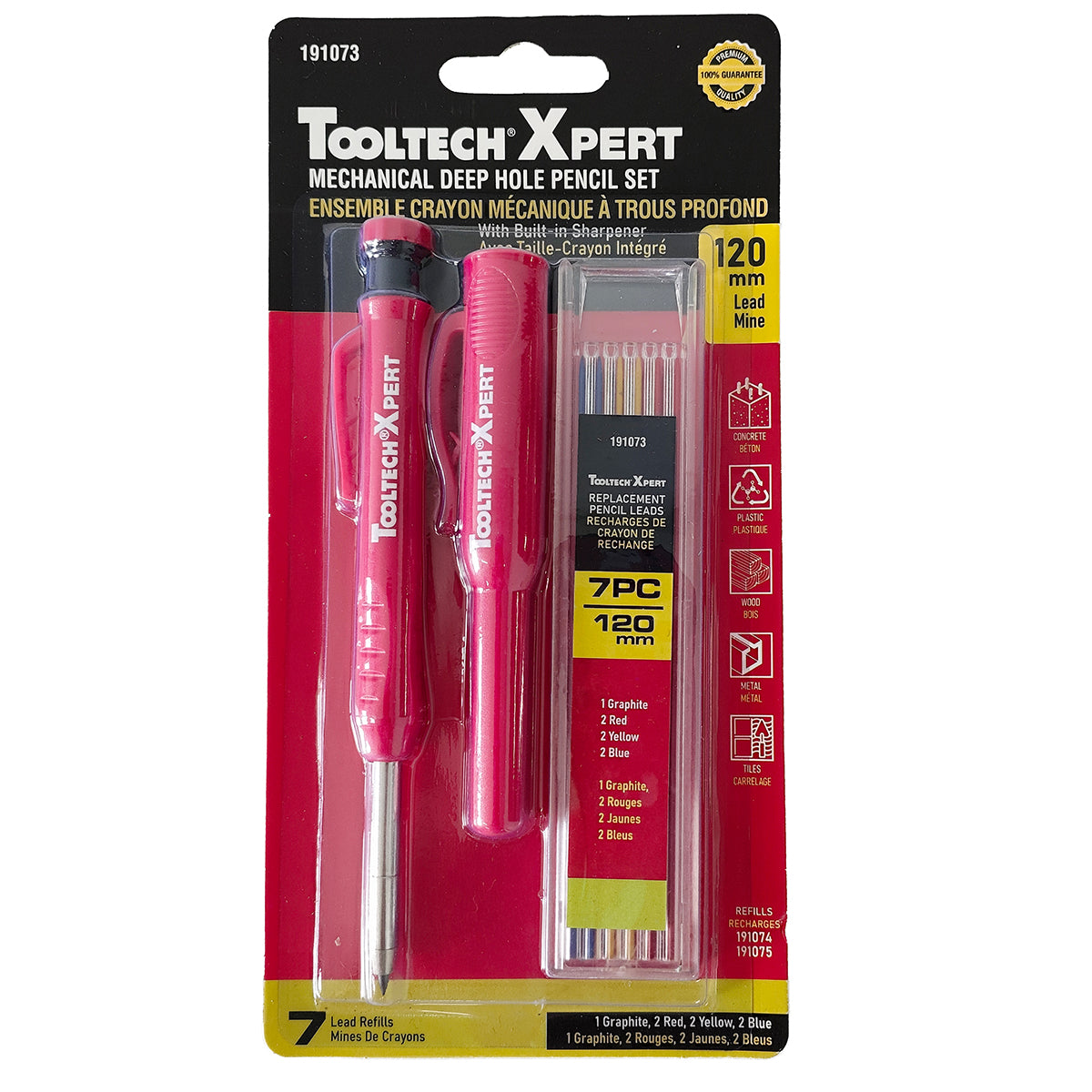 Steel Pencil With Cover 6in (150mm) Incl. 6 Leads