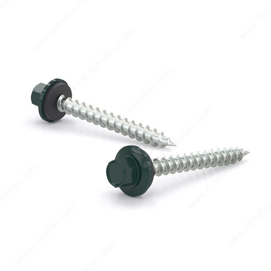 Reliable RSZ92BLKVP Roofing Screw, #9-15 Thread, 2 in, Black, 100 BX