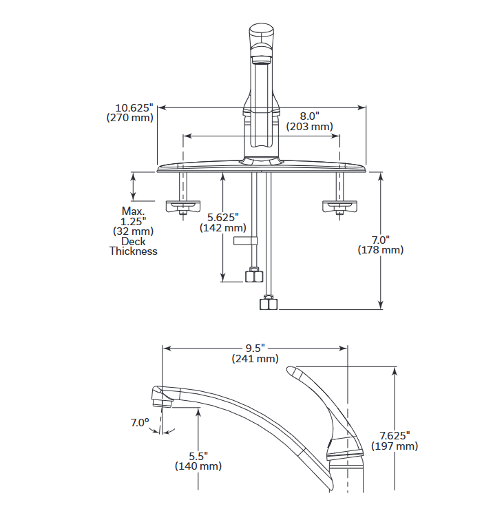 Delta Principals Kitchen Faucet - Chrome