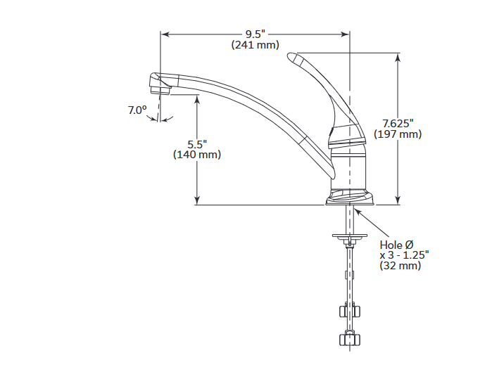 Delta Principals Kitchen Faucet - Chrome