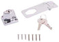 ProSource 807355-BC3L-PS Safety Hasp, 3-1/2 in L, 3-1/2 in W, Steel, Chrome