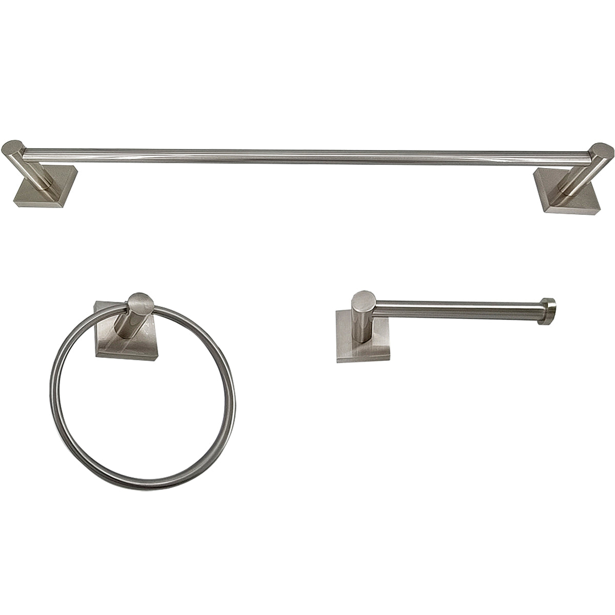 Serenity 3PC Bathroom Hardware Set-Satin Nickel