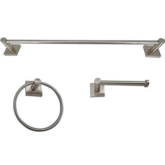 Serenity 3PC Bathroom Hardware Set-Satin Nickel