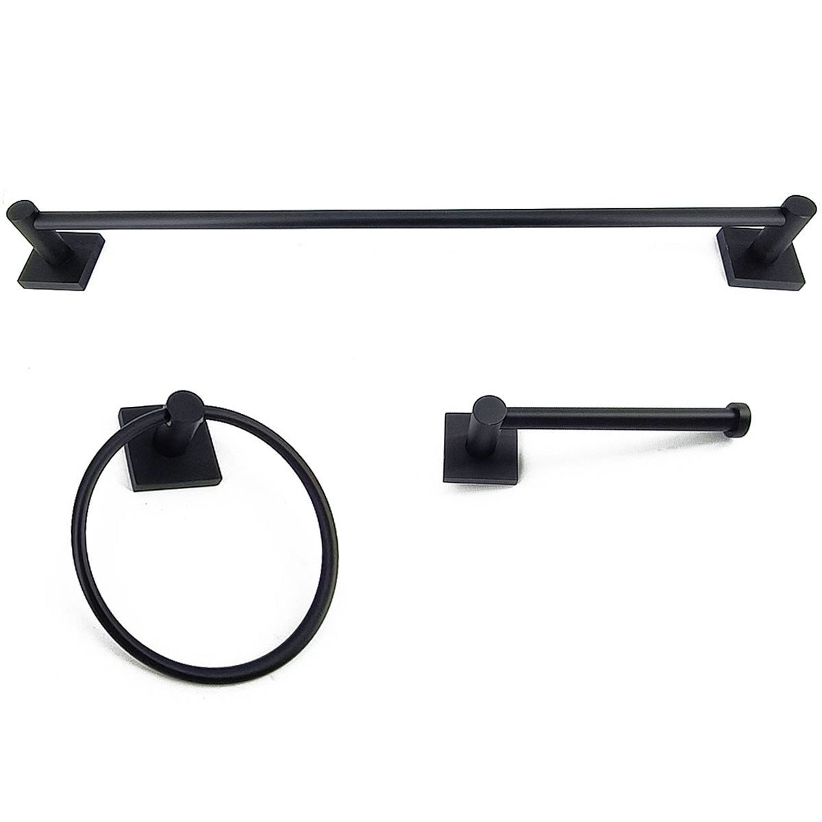 Serenity 3PC Bathroom Hardware Set-Matte Black