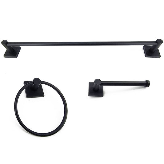 Serenity 3PC Bathroom Hardware Set-Matte Black