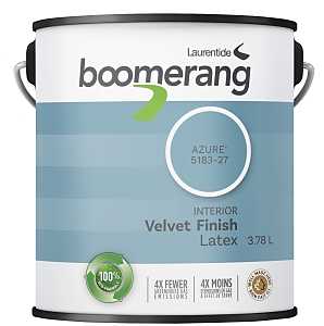 Boomerang 5183 Series 5183-27L19 Interior Paint, Velvet, Azure, 1 gal, 40 sq-m Coverage Area