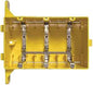Hubbell 2023R Outlet Box, 3-Gang, Plastic/Resin, Yellow, Flush