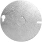 Hubbell 54-C-6 Box Cover, Flat, 4 in L, 4 in W, Round, Metal, 3056744