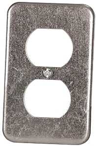 Hubbell 11C1BAR Utility Box Cover, 4 in L, 2-1/2 in W, Metal, 3057536