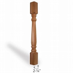 3"X3"X4' Treated Wooden Spindles - Fancy