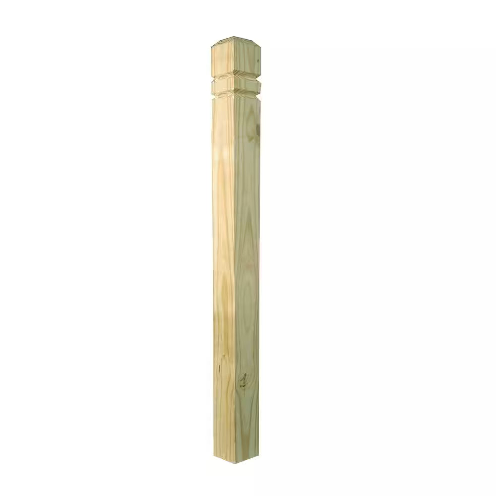3"X3"X4' Treated Wooden Spindles - with Groove