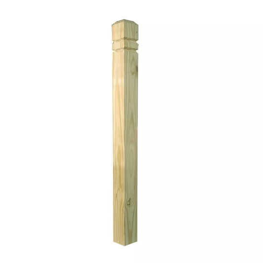 3"X3"X4' Treated Wooden Spindles - with Groove
