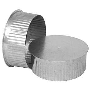 Imperial GV0733 End Cap, 4 in Dia, Galvanized