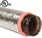 Imperial MEA-0425 Air Duct, 4 in OD, 25 ft L, Polyester, Silver, Flex Pipe